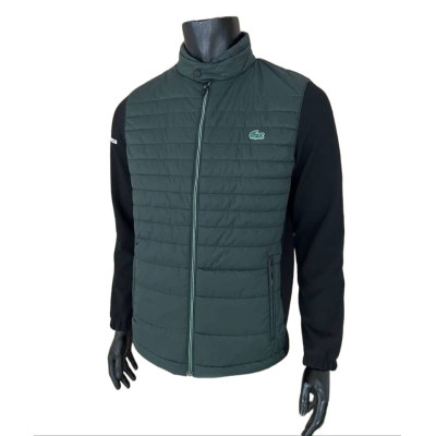 Veste lacoste tendance 2024 - Verte avec manche noir